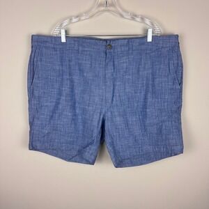 Bonobos Mens Shorts Size 44 Blue Flat Front‎ Chino Casual Chambray